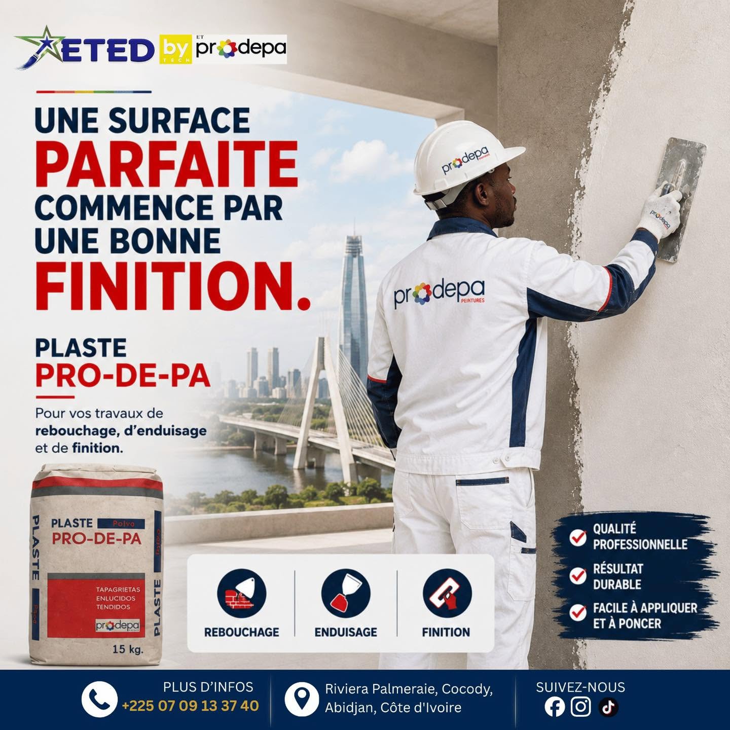 Plâtre, enduit et finition